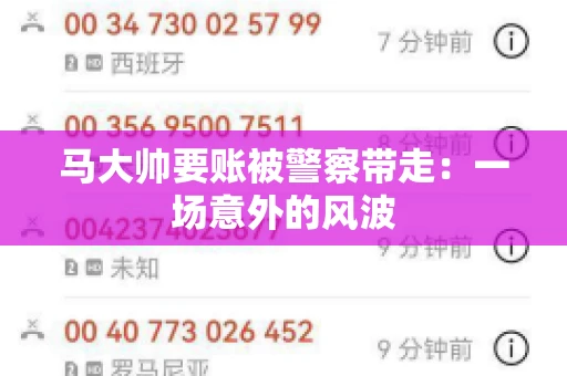 马大帅要账被警察带走：一场意外的风波