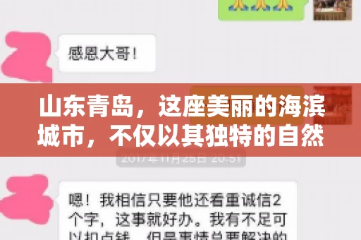 山东青岛，这座美丽的海滨城市，不仅以其独特的自然风光和丰富的历史文化著称，更是一个商业活动频繁、经济活力十足的地方。在这样一个充满机遇与挑战的城市，有一群人，他们专注于解决商业纠纷，帮助客户收回欠款，他们就是——山东青岛要账公司。